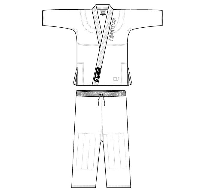 Quantum BJJ Gi Q1 Kids, Weiß