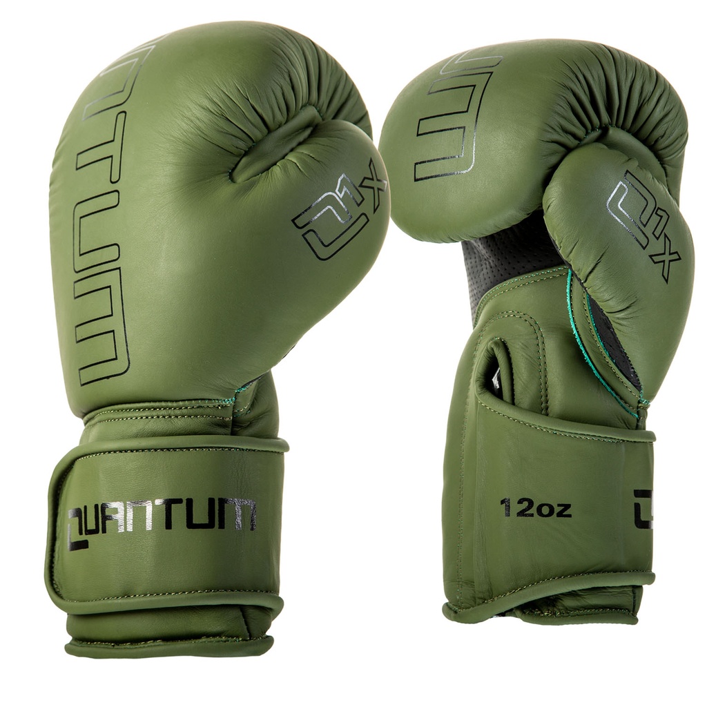 Quantum Boxing Gloves Q1X Leather, Olive Green