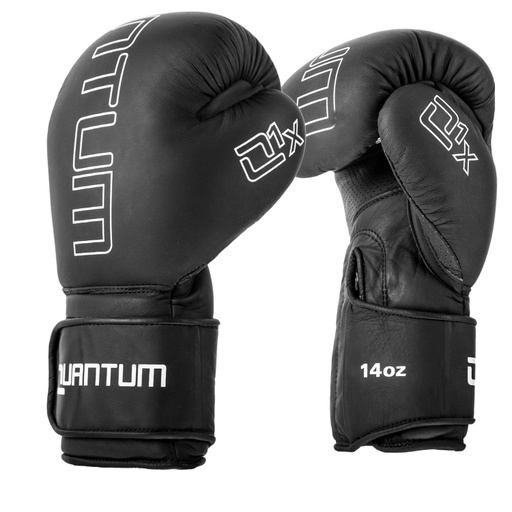 Quantum Boxing Gloves Q1X Leather, Black